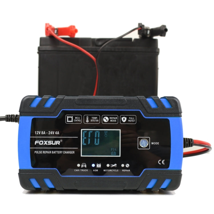 FOXSUR Cargador De Batería AGM 12V-24V Carga 3 Fases