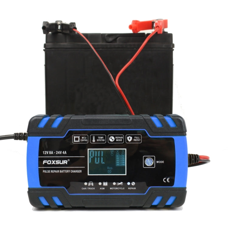 FOXSUR Cargador De Batería AGM 12V-24V Carga 3 Fases