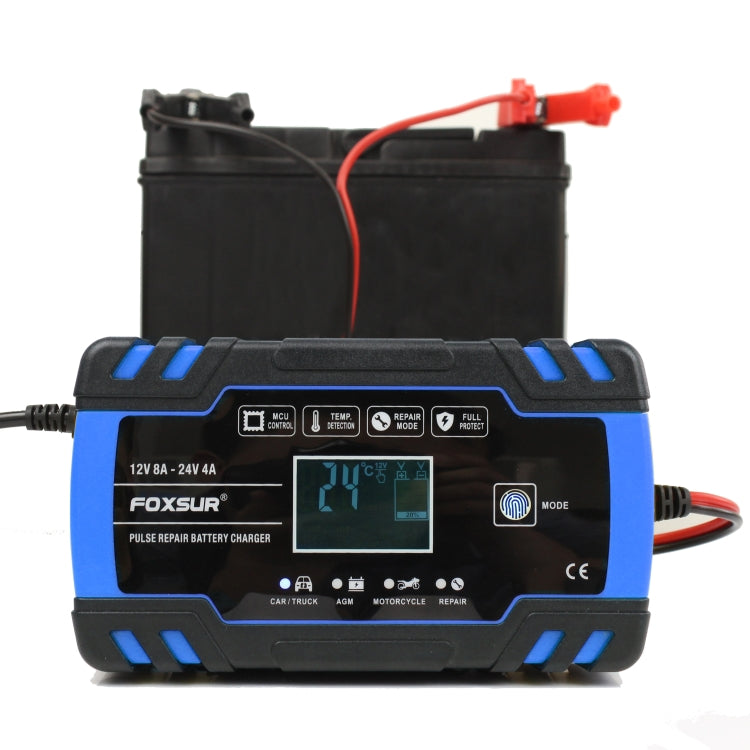 FOXSUR Cargador De Batería AGM 12V-24V Carga 3 Fases