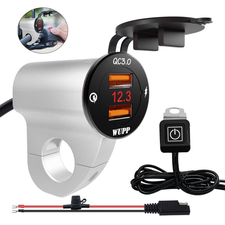 WUPP ZH-975A3 Cargador Para Motocicleta USB QC3 Voltímetro