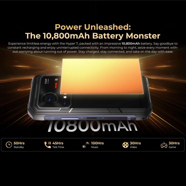 HOTWAV Hyper 7 Teléfono Resistente 8GB+256GB 10800mAh 5G by HOTWAV