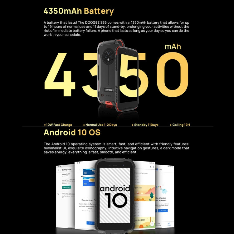 DOOGEE S35 Rugged Phone, 2GB+16GB