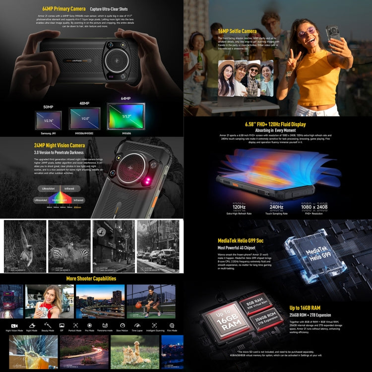 Ulefone Armor 21 Smartphone 8GB+256GB Helio G99 Plus by Ulefone