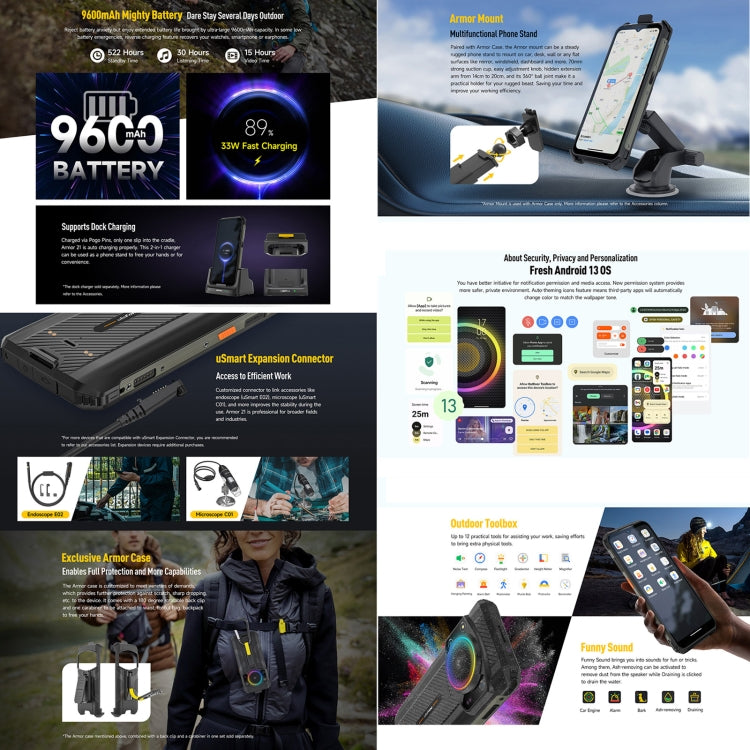 Ulefone Armor 21 Smartphone 8GB+256GB Helio G99 Plus by Ulefone