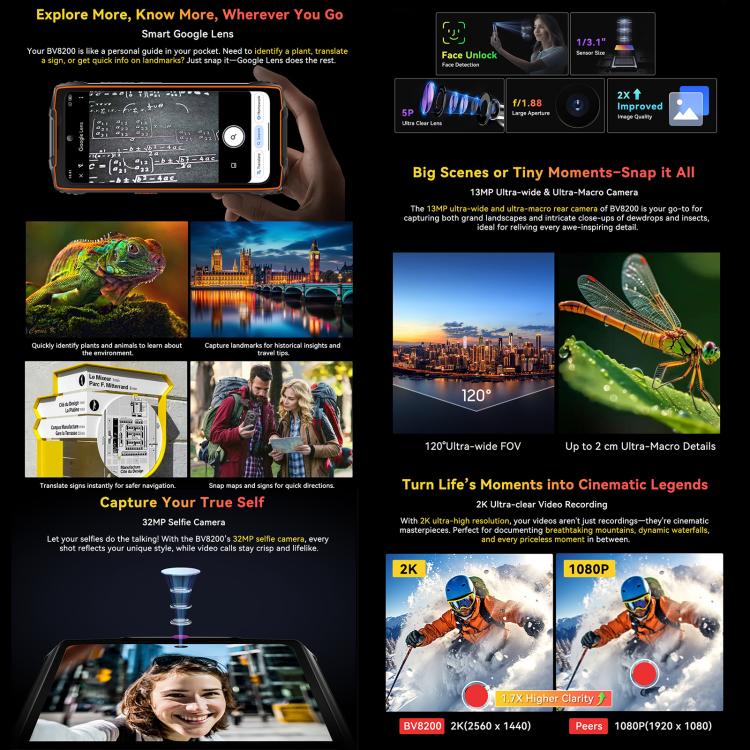 Blackview BV8200 Teléfono 12GB+256GB 6.5 Pulgadas 4G by Blackview
