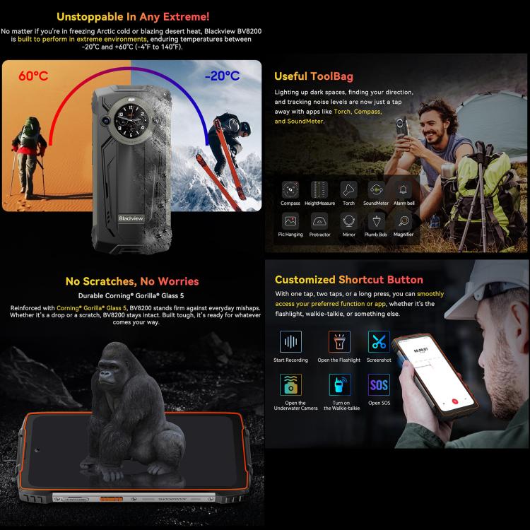 Blackview BV8200 Teléfono 12GB+256GB 6.5 Pulgadas 4G by Blackview