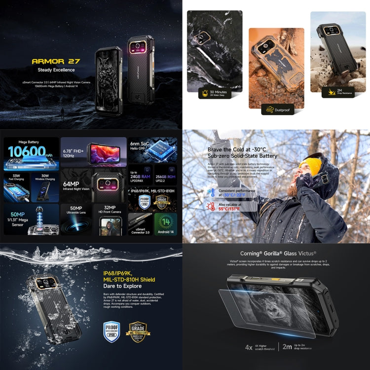 Ulefone Armor 27 Teléfono 12GB+256GB 4G Visión Nocturna by Ulefone