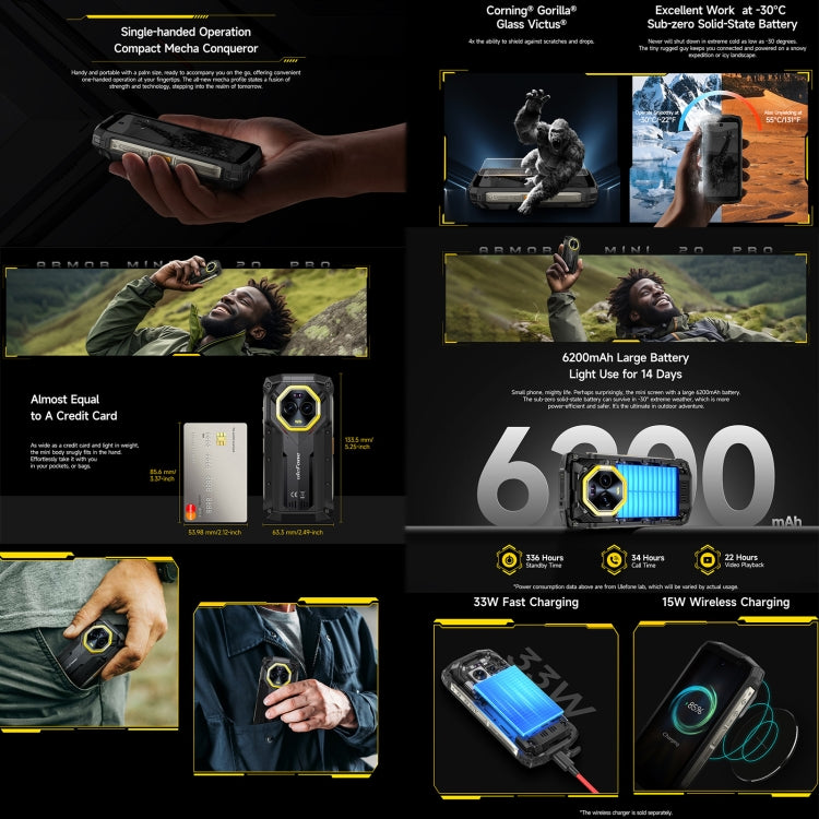 Ulefone Armor Mini 20 Pro Teléfono Inteligente 8GB+256GB 5G by Ulefone
