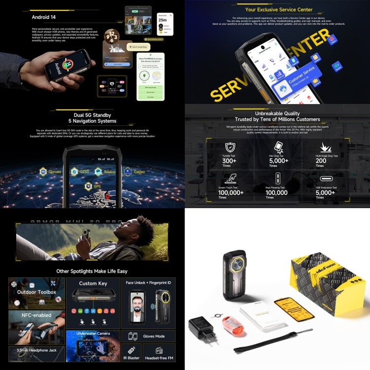 Ulefone Armor Mini 20 Pro Teléfono Inteligente 8GB+256GB 5G by Ulefone
