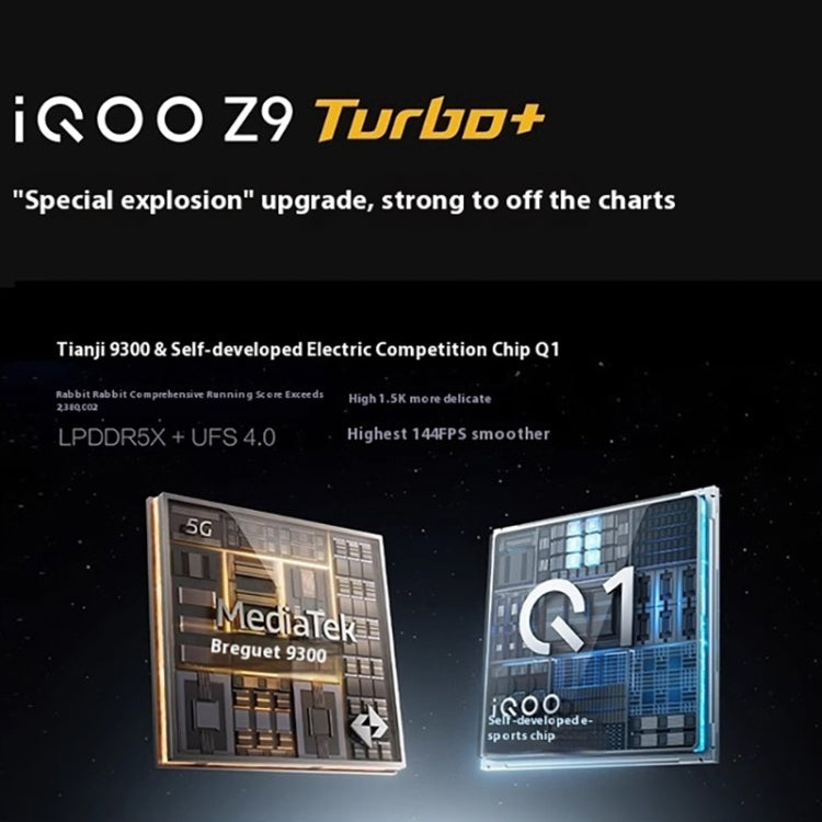 Vivo iQOO Z9 Turbo+ Smartphone 5G 16GB+256GB Batería 6400mAh