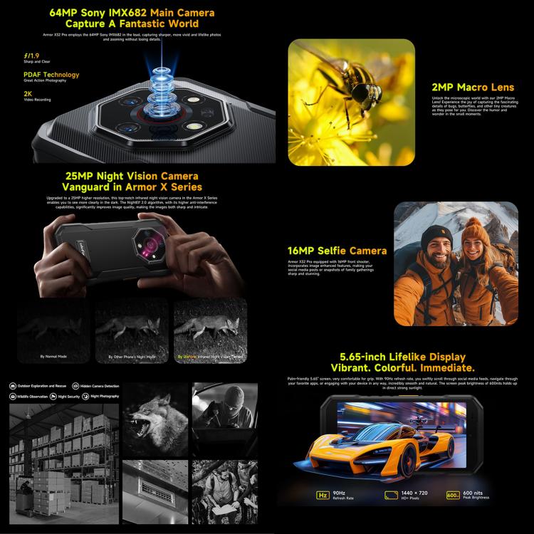 Ulefone Teléfono Armor X32 Pro 5G 8GB+256GB Visión Nocturna by Ulefone