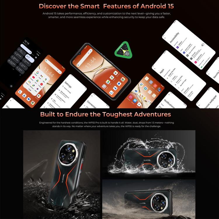 Oukitel WP55 Pro Teléfono Robusto 16GB+512GB Android15 5G by OUKITEL