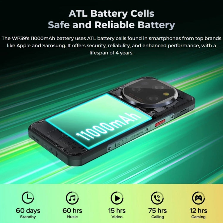 Teléfono robusto Oukitel WP39 Pro 5G, 6 GB + 256 GB, visión nocturna, identificación de huellas dactilares, MediaTek Dimensity 6100+ Octa Core de 6,6 pulgadas, NFC, OTG, red: 5G, WP39 5G