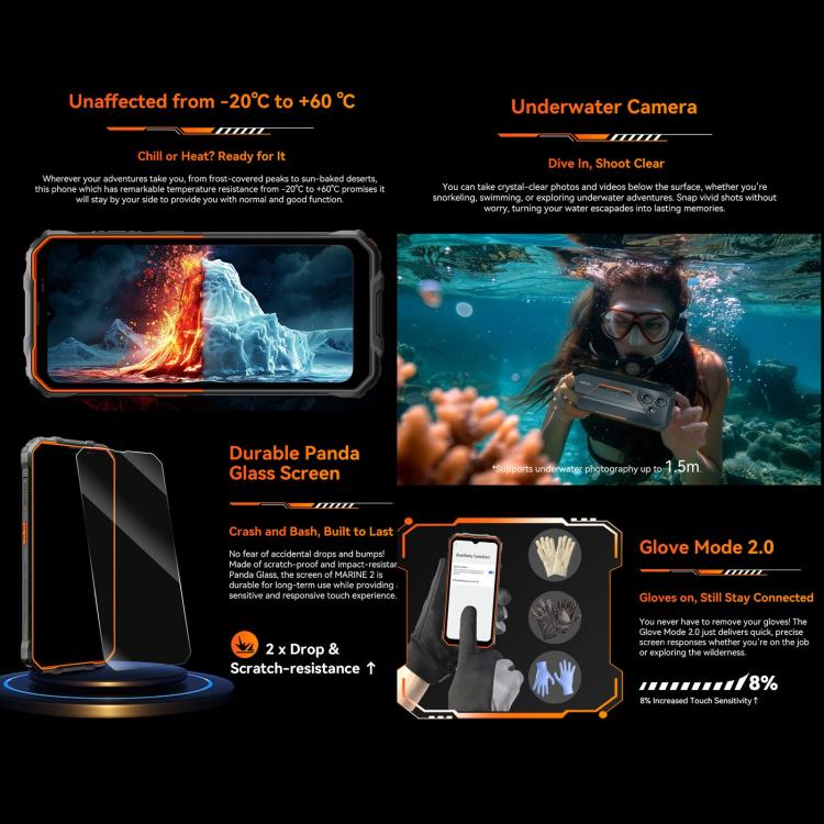 Blackview Oscal Marine 2 Smartphone 4GB+64GB 4G Rugged by Blackview