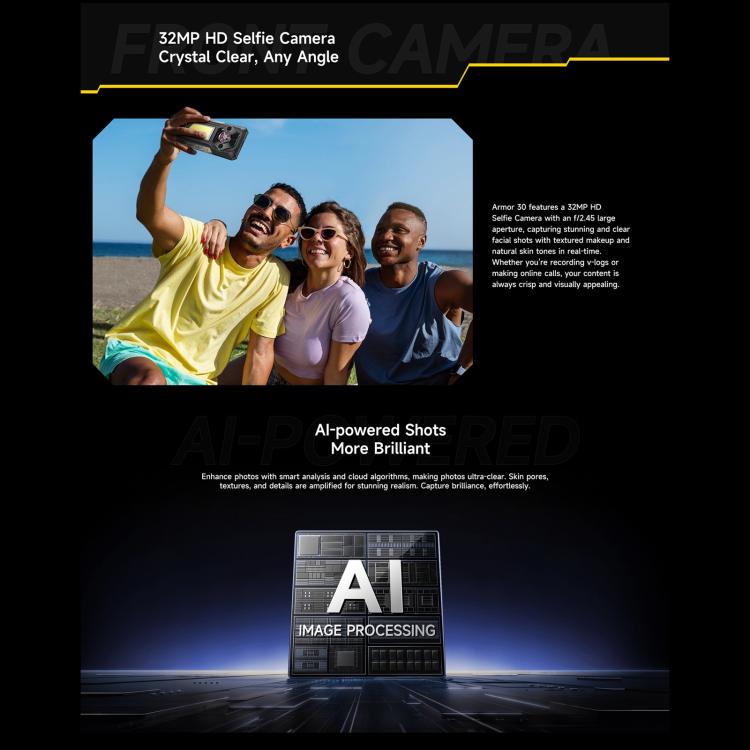 Ulefone Armor 30 12GB+512GB Teléfono Rugerizado Visión Nocturna IP68 6.95 Pulgadas 4G