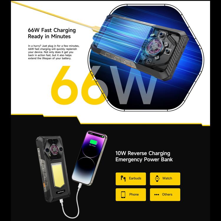 Ulefone Armor 30 12GB+512GB Teléfono Rugerizado Visión Nocturna IP68 6.95 Pulgadas 4G