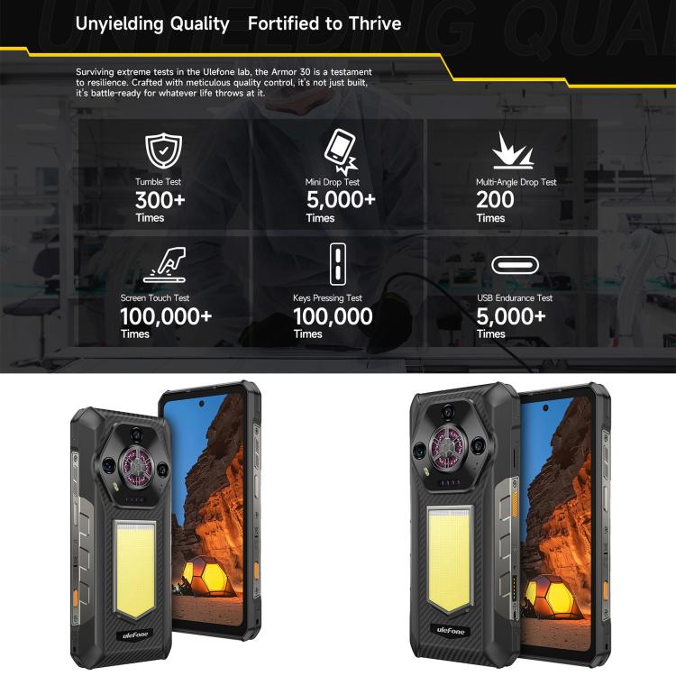 Ulefone Armor 30 12GB+512GB Teléfono Rugerizado Visión Nocturna IP68 6.95 Pulgadas 4G