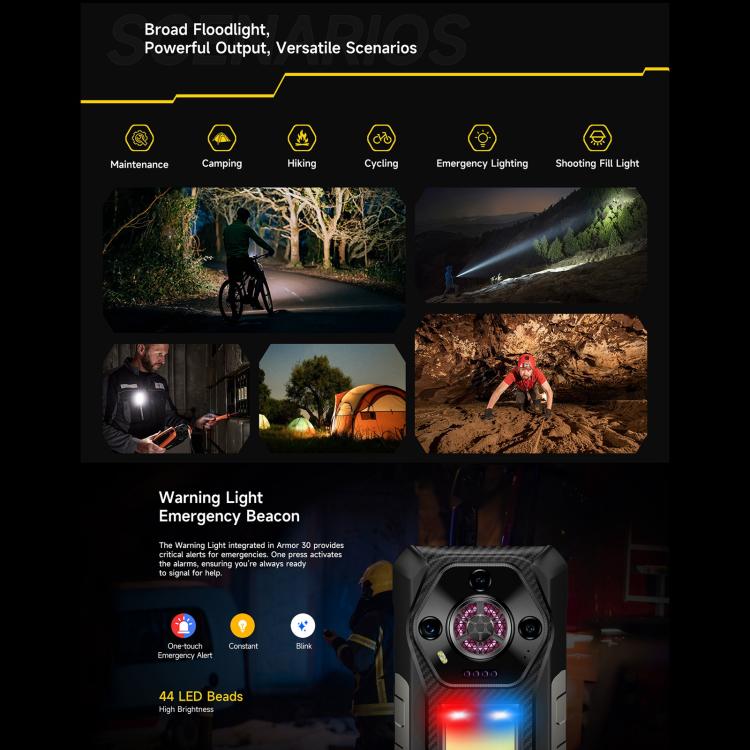 Ulefone Armor 30 12GB+512GB Teléfono Rugerizado Visión Nocturna IP68 6.95 Pulgadas 4G