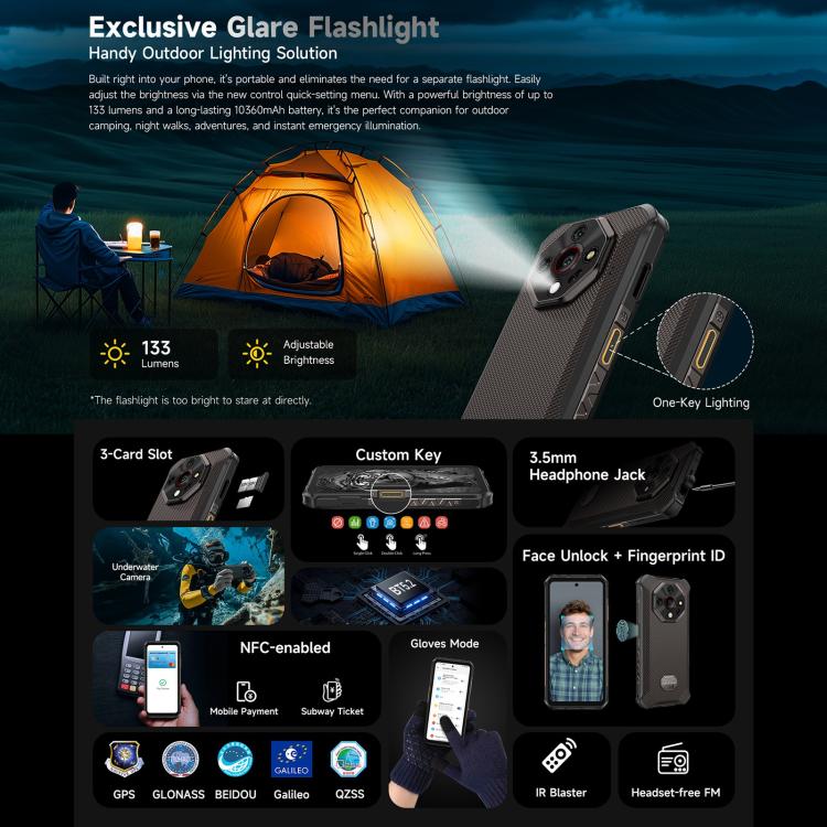 Ulefone Armor X16 Celular 6GB+128GB Visión Nocturna 4G by Ulefone