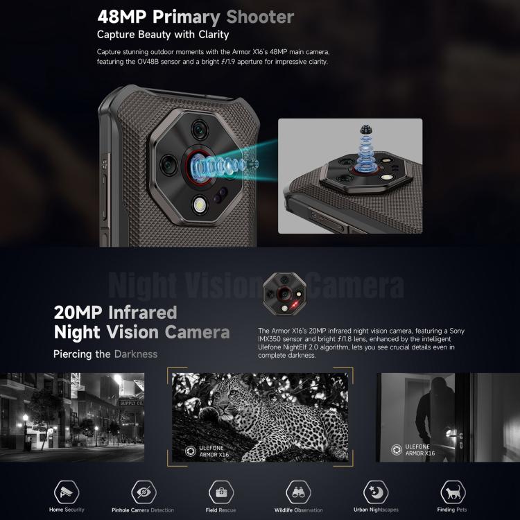 Ulefone Armor X16 Celular 6GB+128GB Visión Nocturna 4G by Ulefone