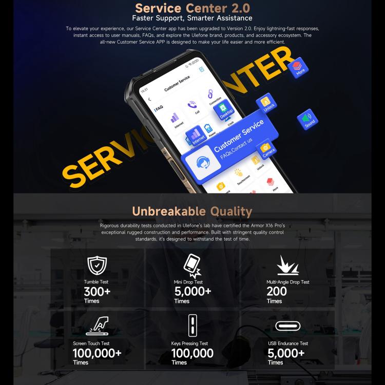 Ulefone Armor X16 Pro 8GB 256GB Teléfono Rugged con Visión Nocturna y 5G