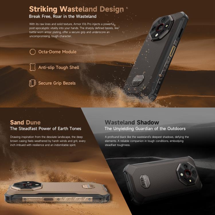 Ulefone Armor X16 Pro 8GB 256GB Teléfono Rugged con Visión Nocturna y 5G
