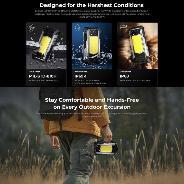 Oukitel WP100 Laser Rangefinder Rugged Phone 12GB+512GB 5G by OUKITEL