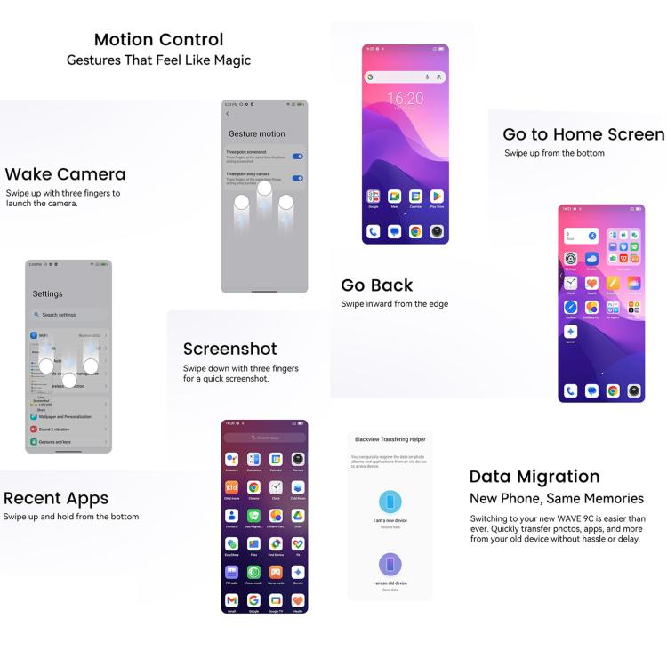 Blackview WAVE 9C Smartphone 4GB+128GB 6.56 Pulgadas 4G by Blackview