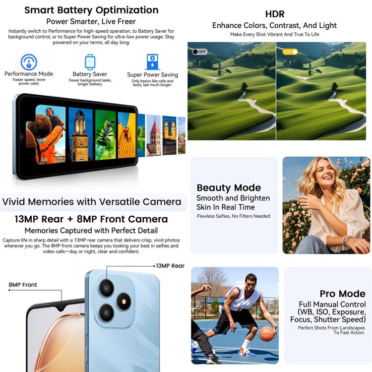 Blackview WAVE 9C Smartphone 4GB+128GB 6.56 Pulgadas 4G by Blackview