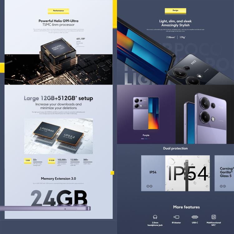 Xiaomi POCO M6 Pro Global, 8GB+256GB, 64MP, 5000mAh, 4G