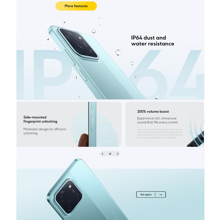 Xiaomi POCO C85 Global Smartphone 8GB+256GB 6000mAh
