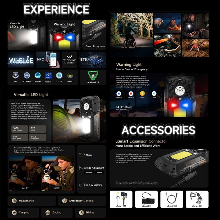 Ulefone Armor 29 Pro Teléfono 16GB+512GB 5G Visión Nocturna