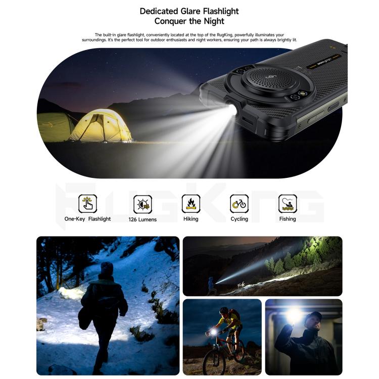 Ulefone RugKing Rugged Phone 8GB+256GB IP68 Android15 4G