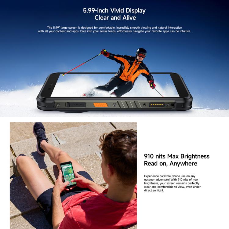 Ulefone RugKing Rugged Phone 8GB+256GB IP68 Android15 4G
