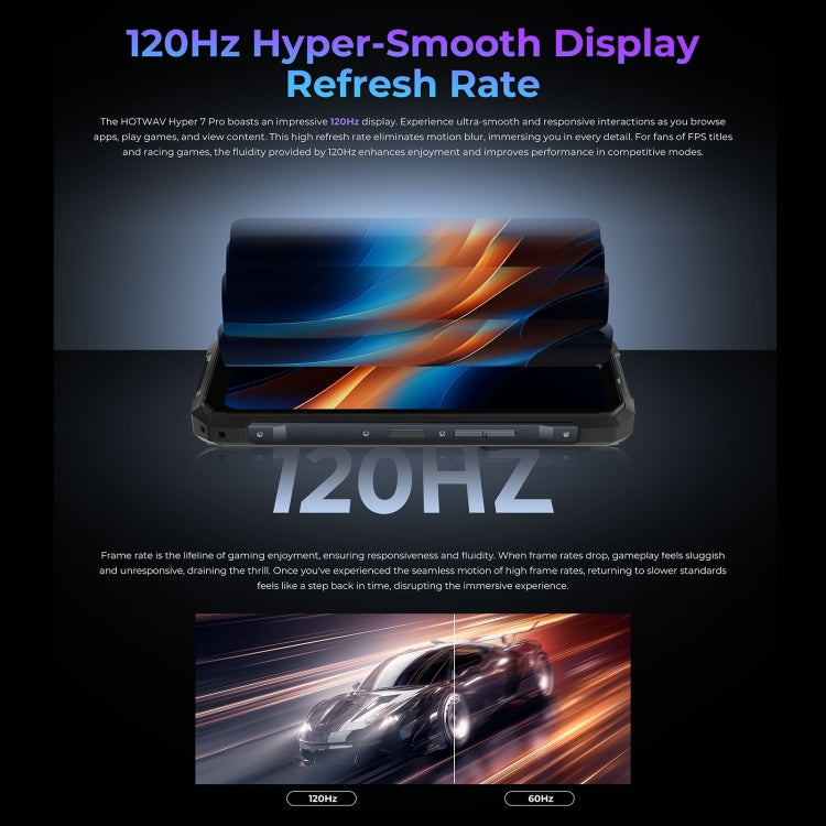 Hotwav Hyper 7 Pro Teléfono Resistente 16GB+256GB 10800mAh 5G by HOTWAV