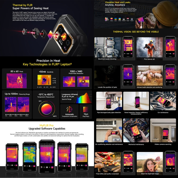 Ulefone Armor 27T Pro Teléfono 12GB+256GB 5G Imagen Térmica by Ojalu Co