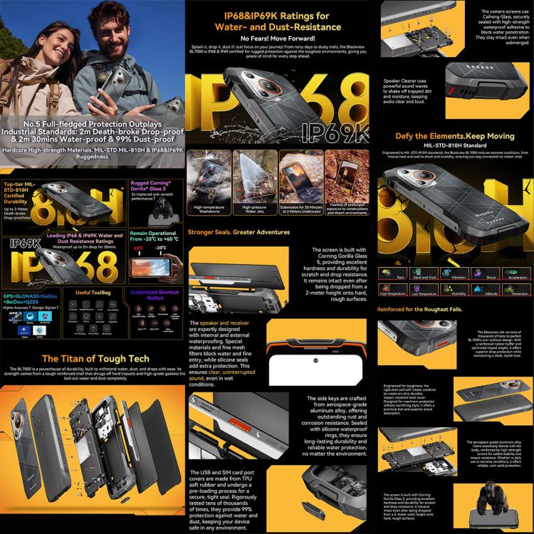 Blackview BL7000 Teléfono Robusto 8GB+256GB 5G 6,78pulgadas by Blackview