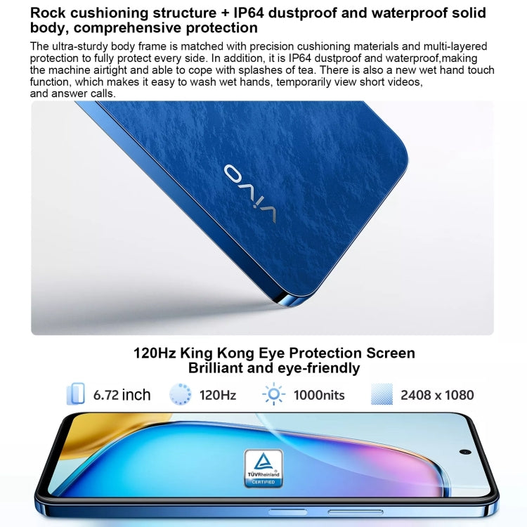 vivo Y200i, Smartphone 5G, 12GB+256GB, Cámara Dual 50MP, Android 14