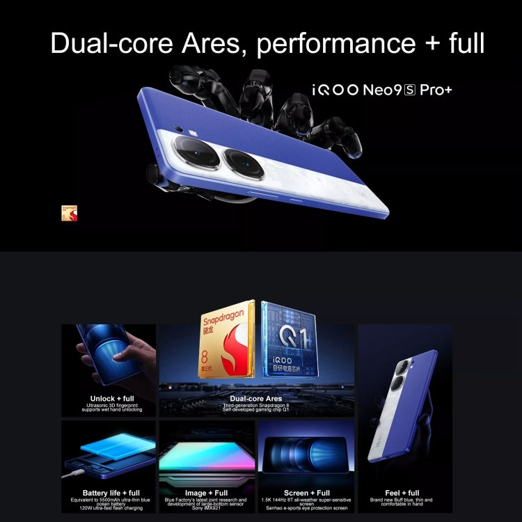 Vivo iQOO Neo9S Pro+, Smartphone 5G 12GB+512GB, Snapdragon 8 Gen 3, Pantalla 6.78"