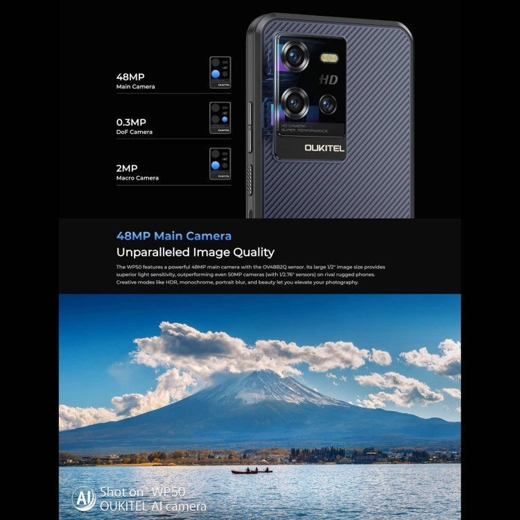 Oukitel WP50 Teléfono Rugged 4GB+256GB 5G 6,6 Pulgadas by OUKITEL