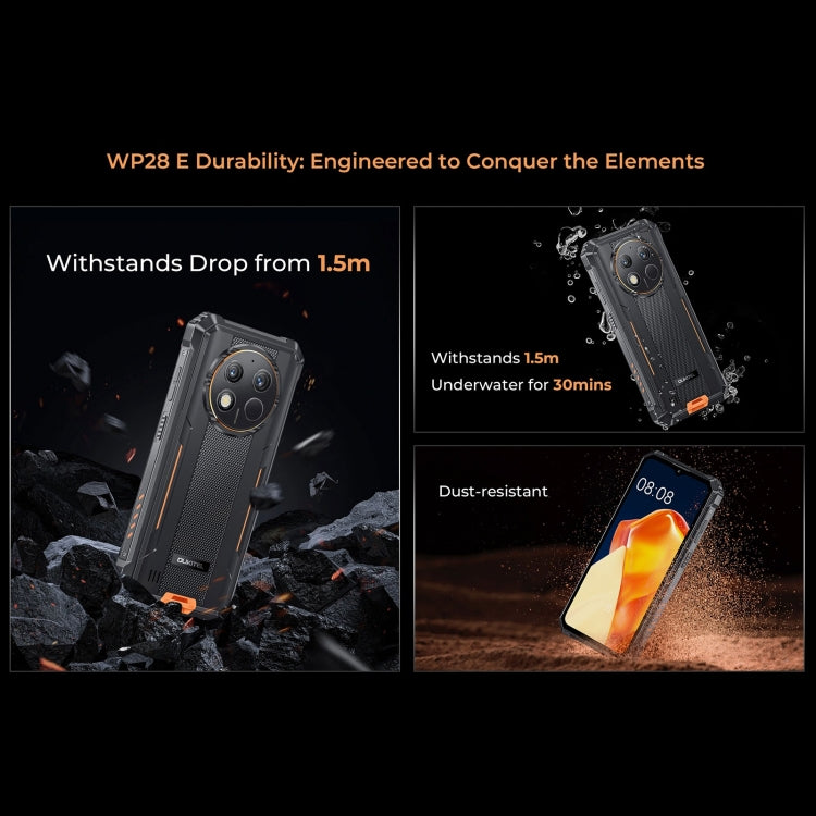 Oukitel WP28 S Teléfono Robusto 4 GB + 128 GB, 10600 mAh, IP68/IP69K, 4G, Unisoc T606