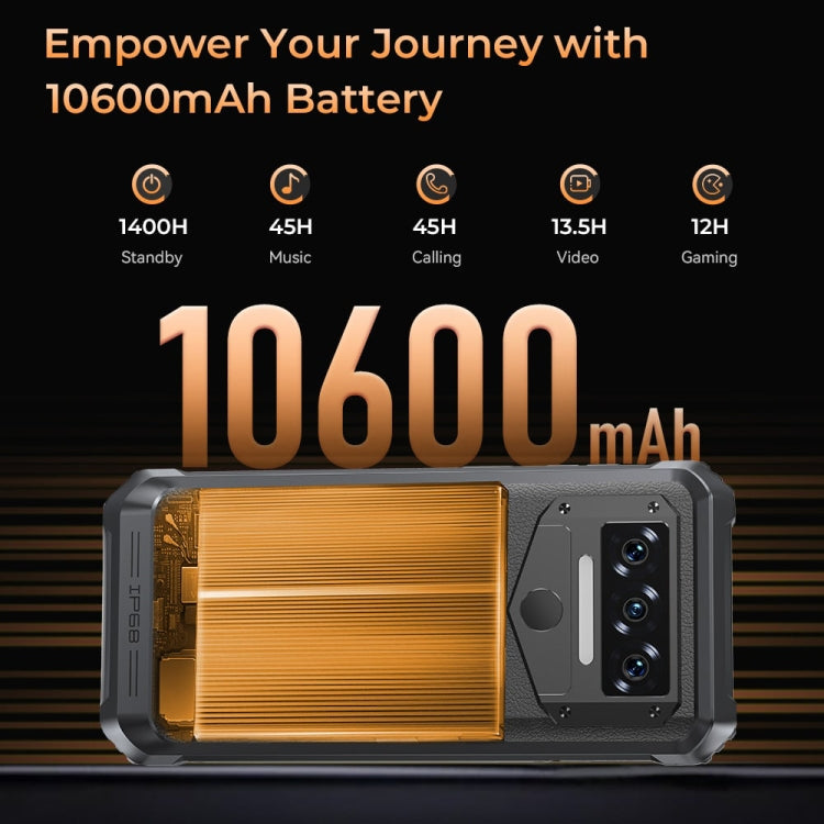 Oukitel WP38 Teléfono Inteligente 12GB+256GB 4G Batería 10600mAh