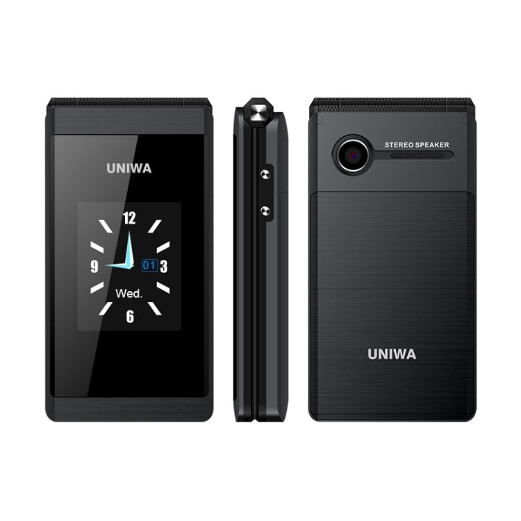 Uniwa X28 Teléfono Doble Pantalla Dual con Batería de 1200mAh y 32MB de Memoria