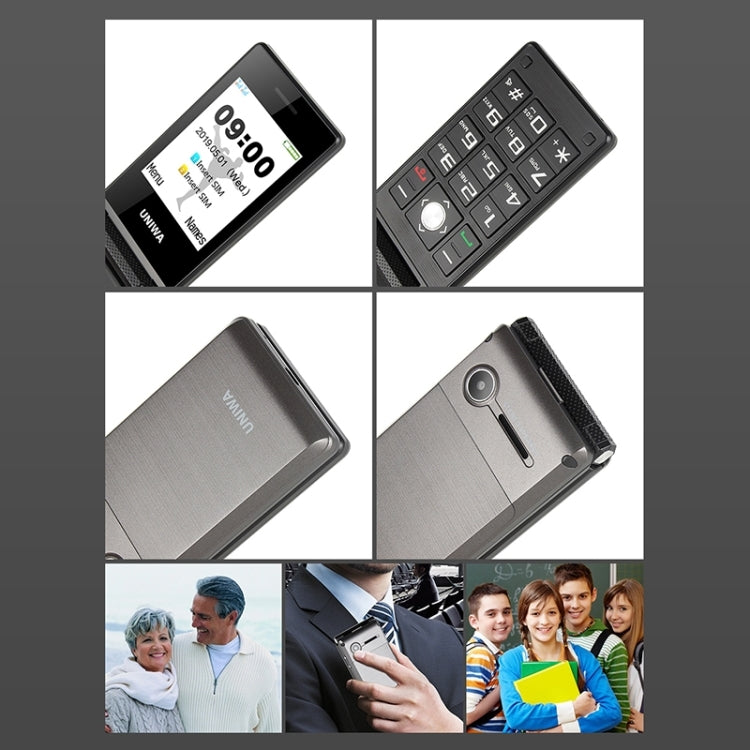 Uniwa X28 Teléfono Doble Pantalla Dual con Batería de 1200mAh y 32MB de Memoria