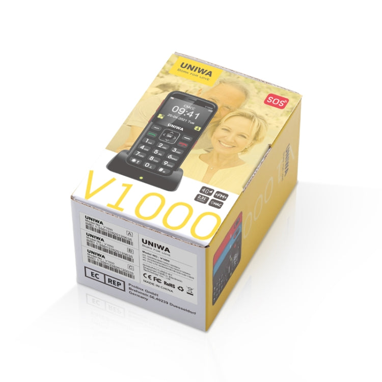 UNIWA V1000 4G Anciano Teléfono Móvil
