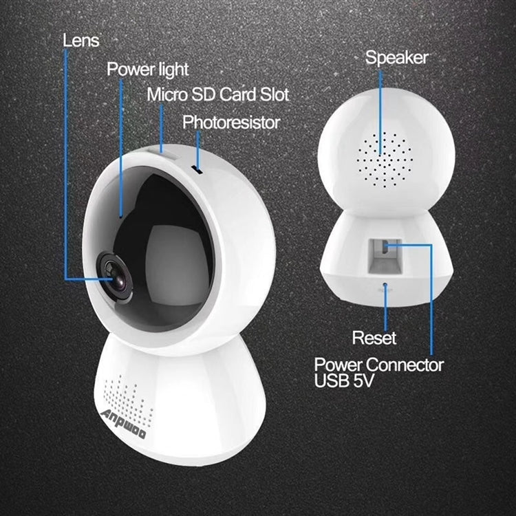 Anpwoo AP005 Cámara IP 1080P WiFi Detección de Movimiento
