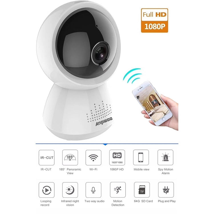 Anpwoo AP005 Cámara IP 1080P WiFi Detección de Movimiento