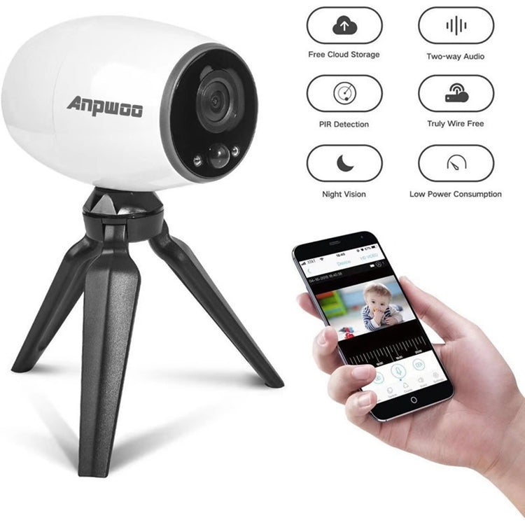 Anpwoo Cámara IP Cannon 1.3MP Detección de Movimiento