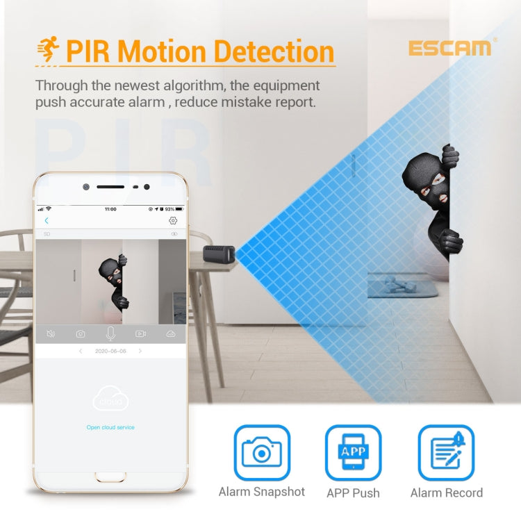 ESCAM G18 Cámara IP WiFi Batería Recargable Para Seguridad Del Hogar