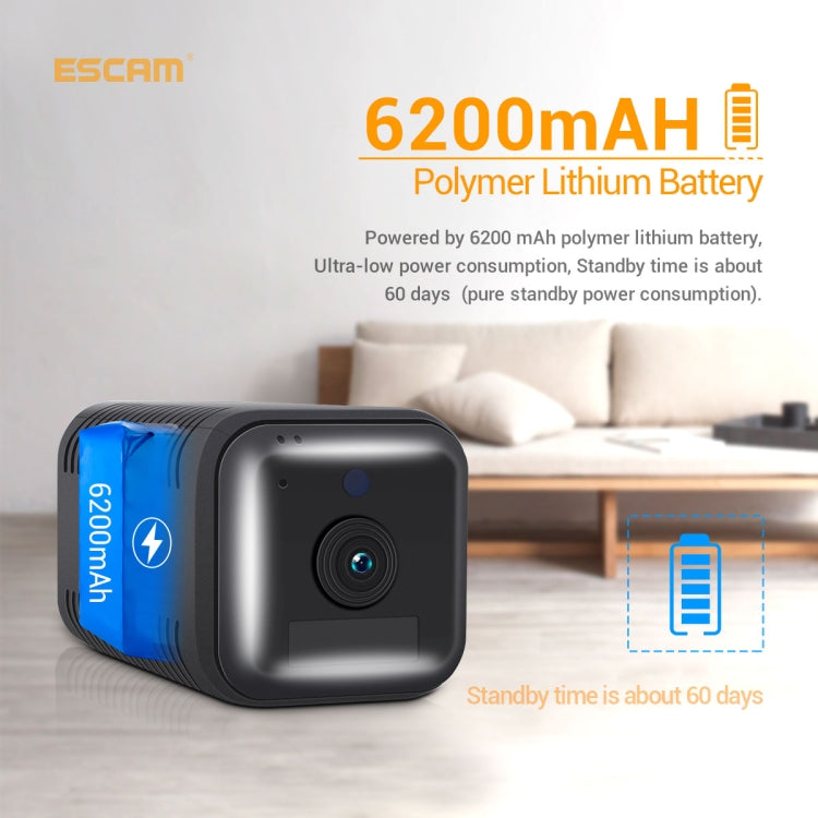 ESCAM G18 Cámara IP WiFi Batería Recargable Para Seguridad Del Hogar